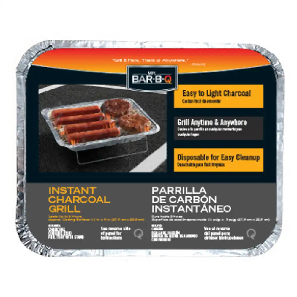 instant charcoal grill, disposable