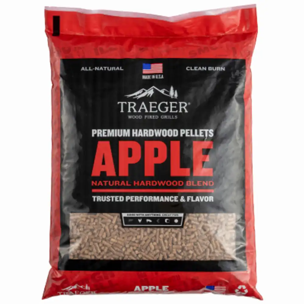 barbeque pellets, apple hardwood, 20 lb. bag