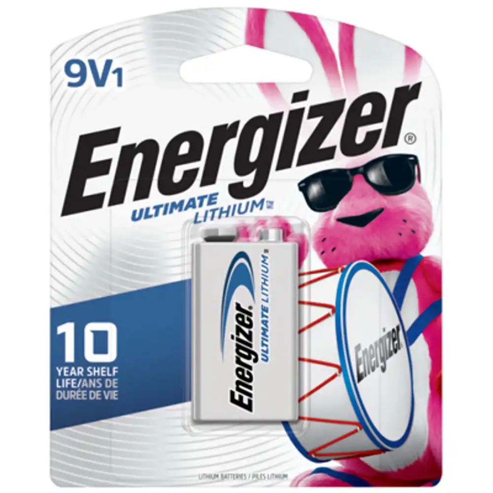 lithium 9-volt (9v) battery, 1 pack
