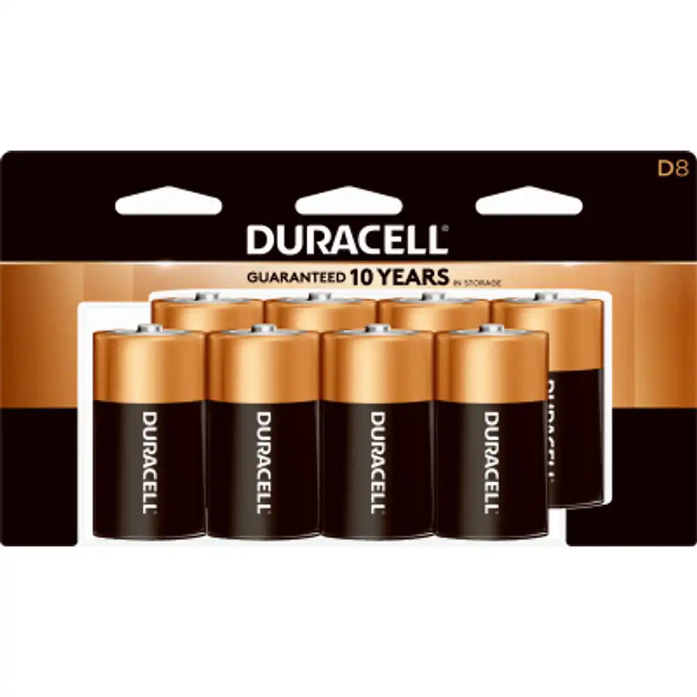alkaline batteries, d, 8-pk.