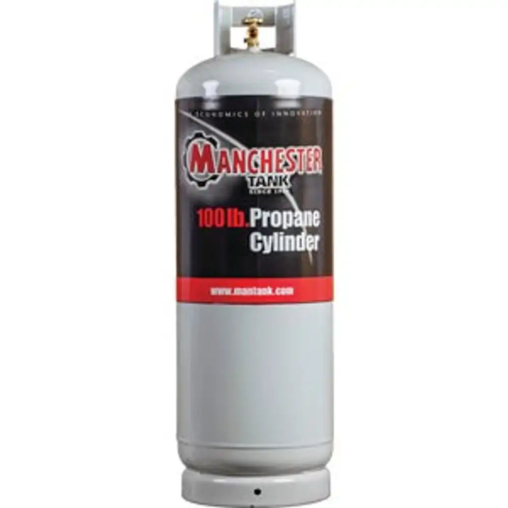 manchester tank and equipment 100 lb. capacity steel dot vertical lp cylinder