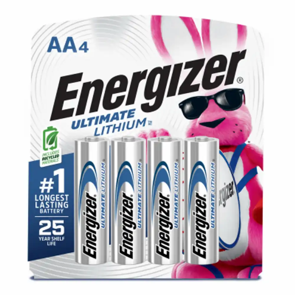 ultimate lithium aa batteries, double a batteries, 4-pack
