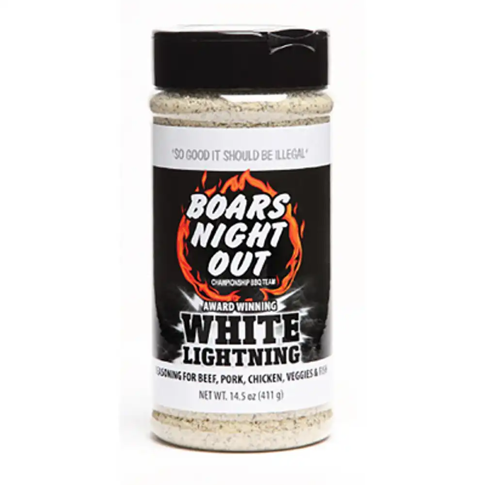bbq seasoning rub, white lightening, 14.5 oz.