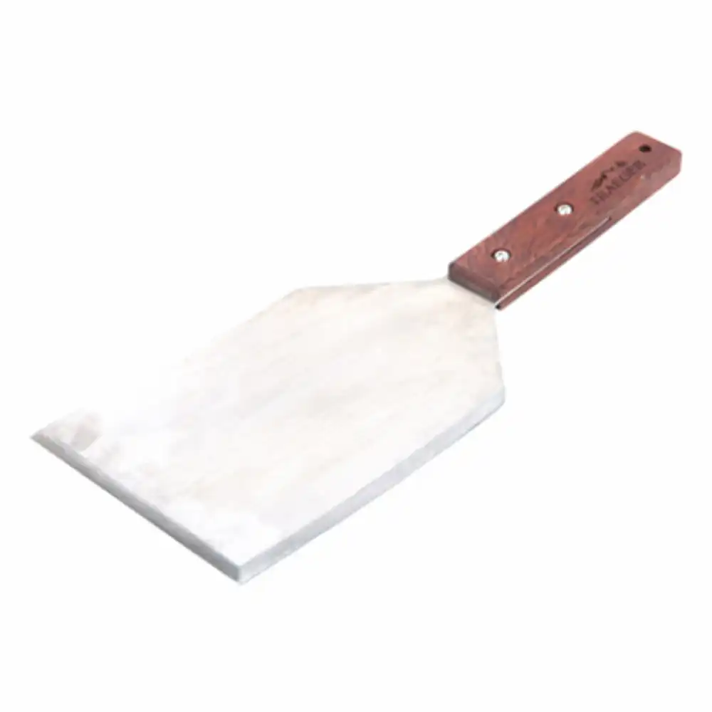 xxl bbq spatula, heavy-duty stainless steel, wood handle