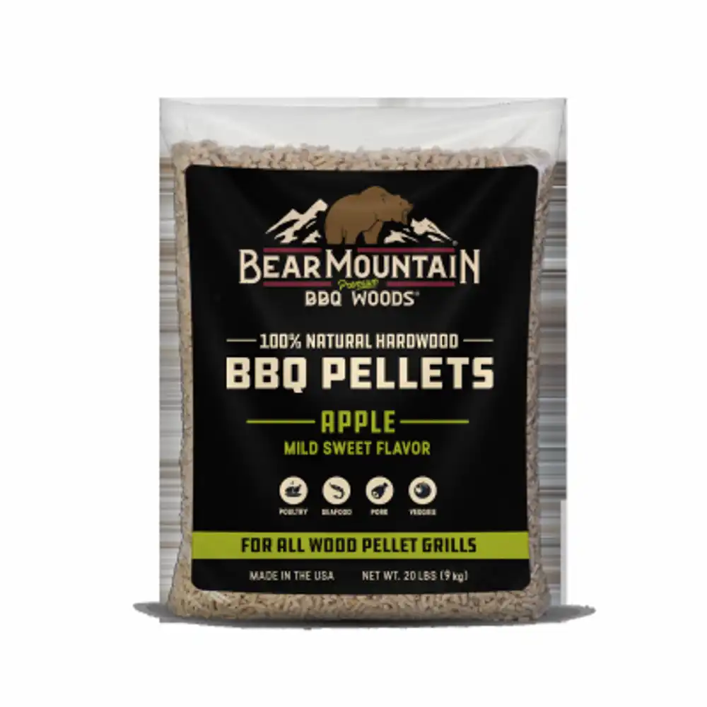 bbq hardwood pellets, apple, 20 lb.