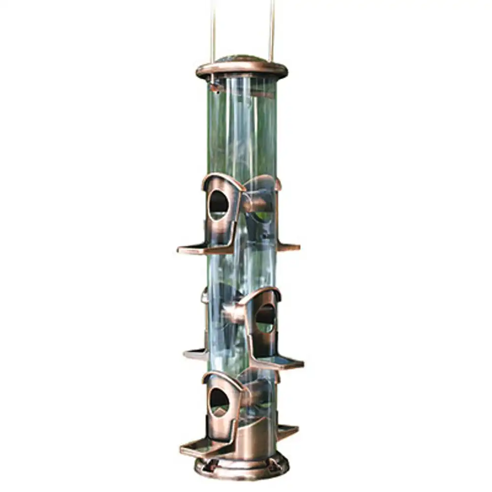 radiant songbird bird feeder, brushed copper, 1.5 lb. capacity
