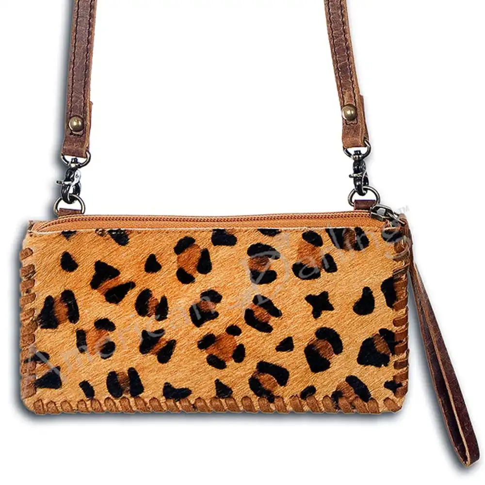 american darling handcrafted braided hair-on cowhide crossbody bag