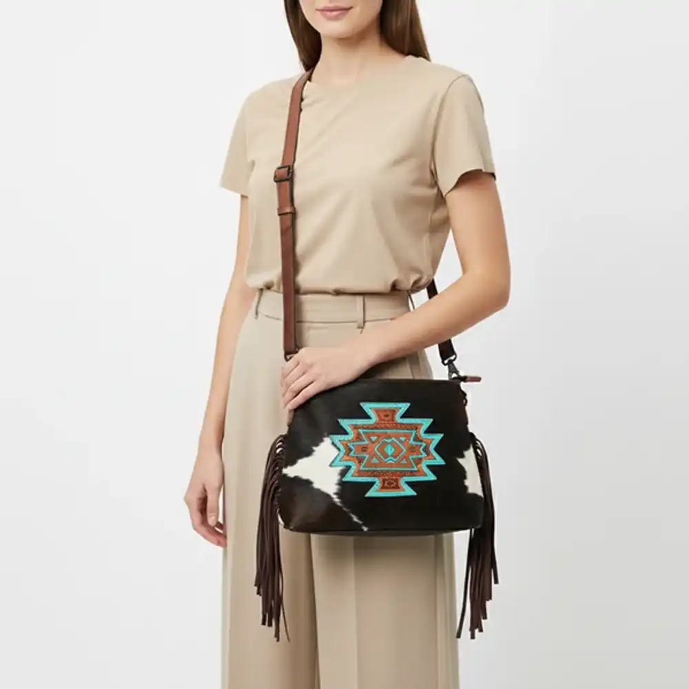 crossbody genuine western leather women bag