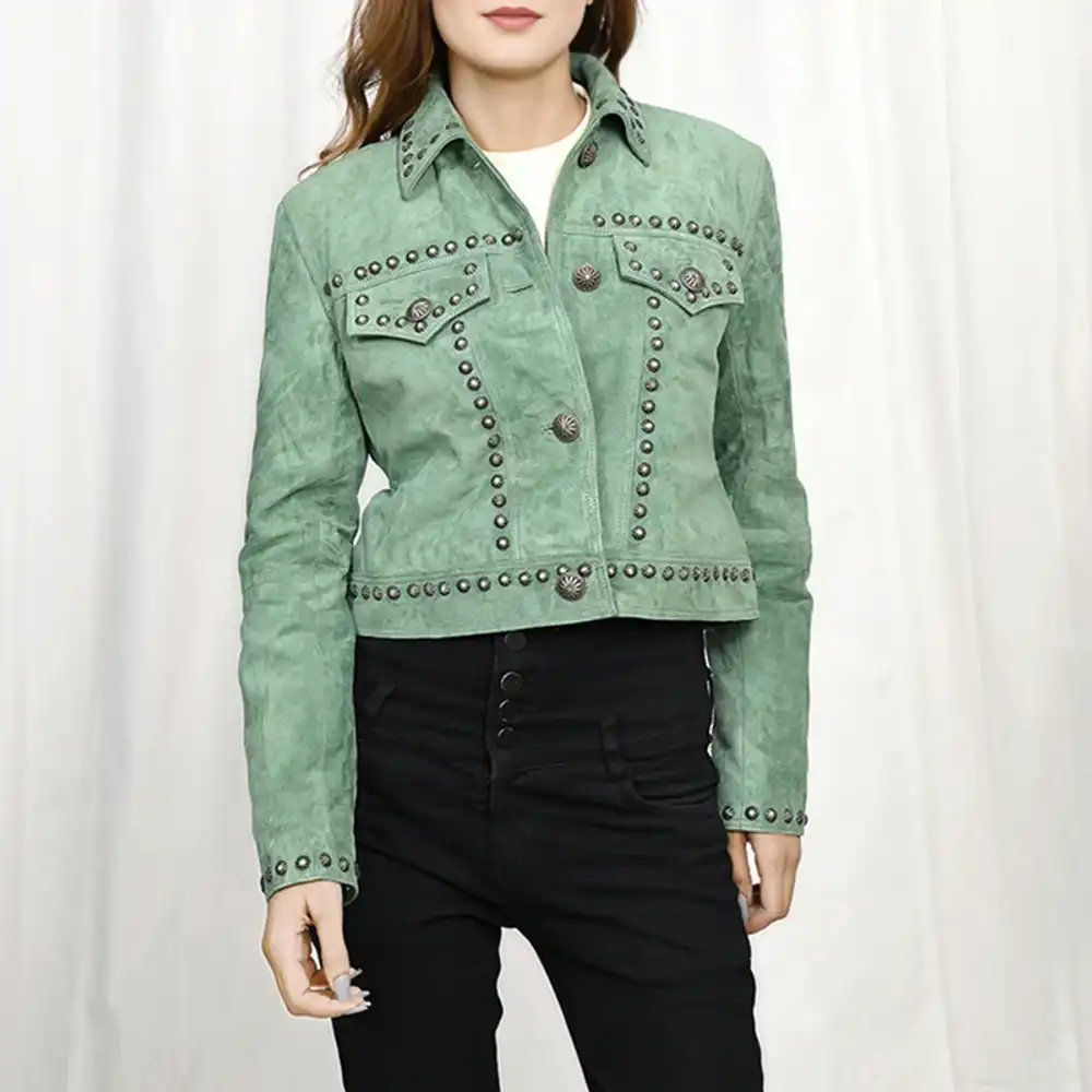 genuine leather women shirt jacket dress