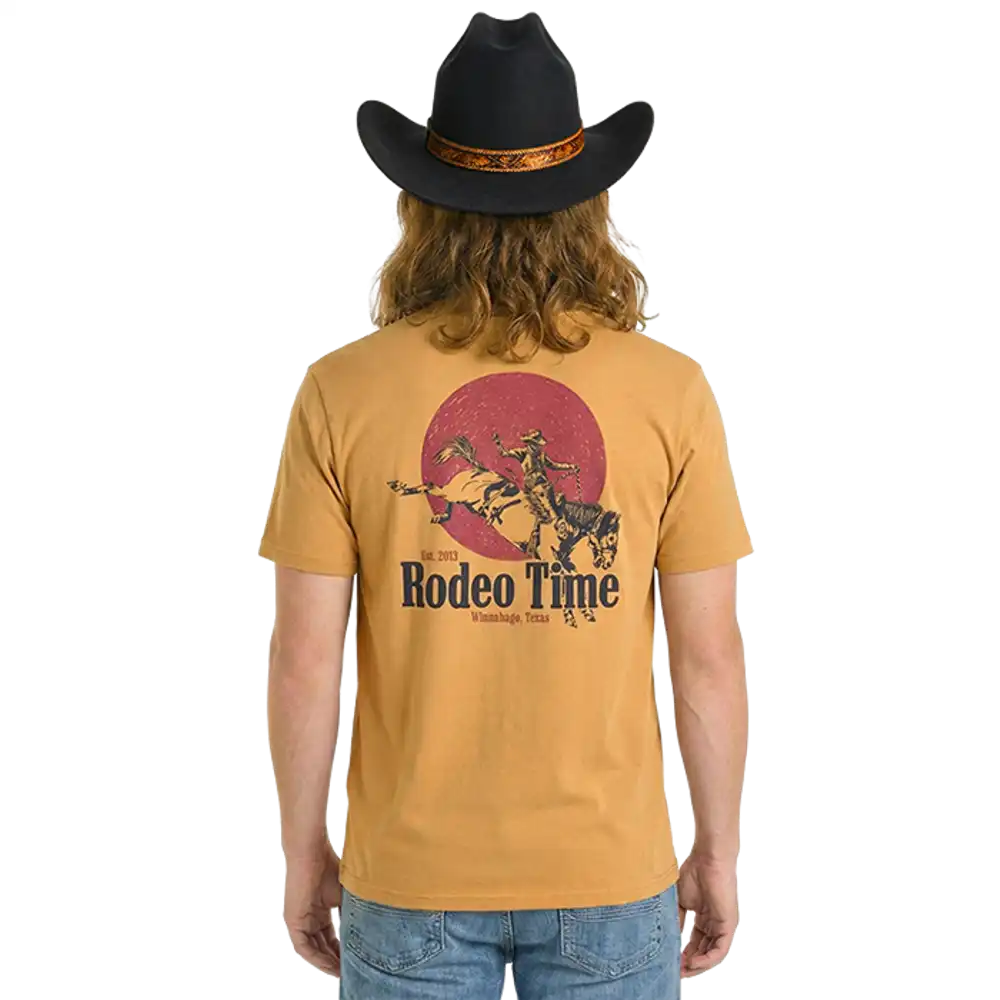 dale rodeo time graphic tee shirt - gold