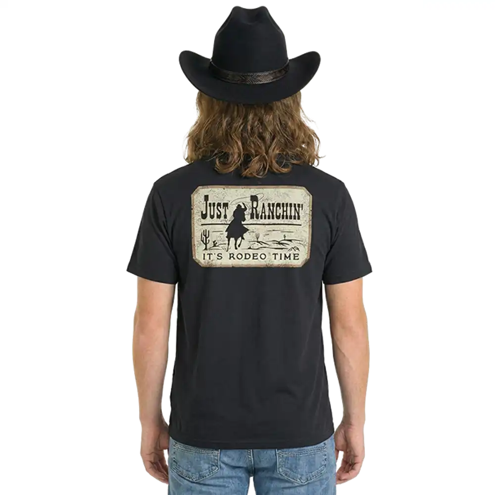 dale ol' son graphic tee shirt - black