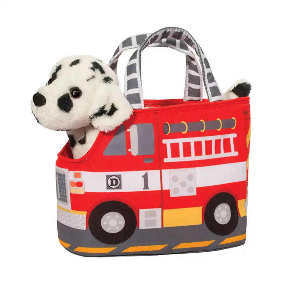 fire truck pet sak w/ dalmation