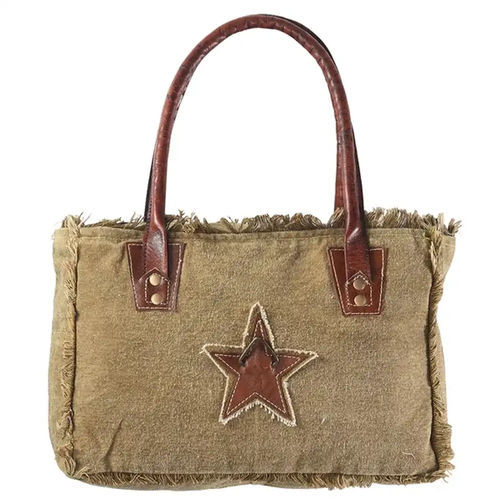 weekender upcycled canvas ladies bag