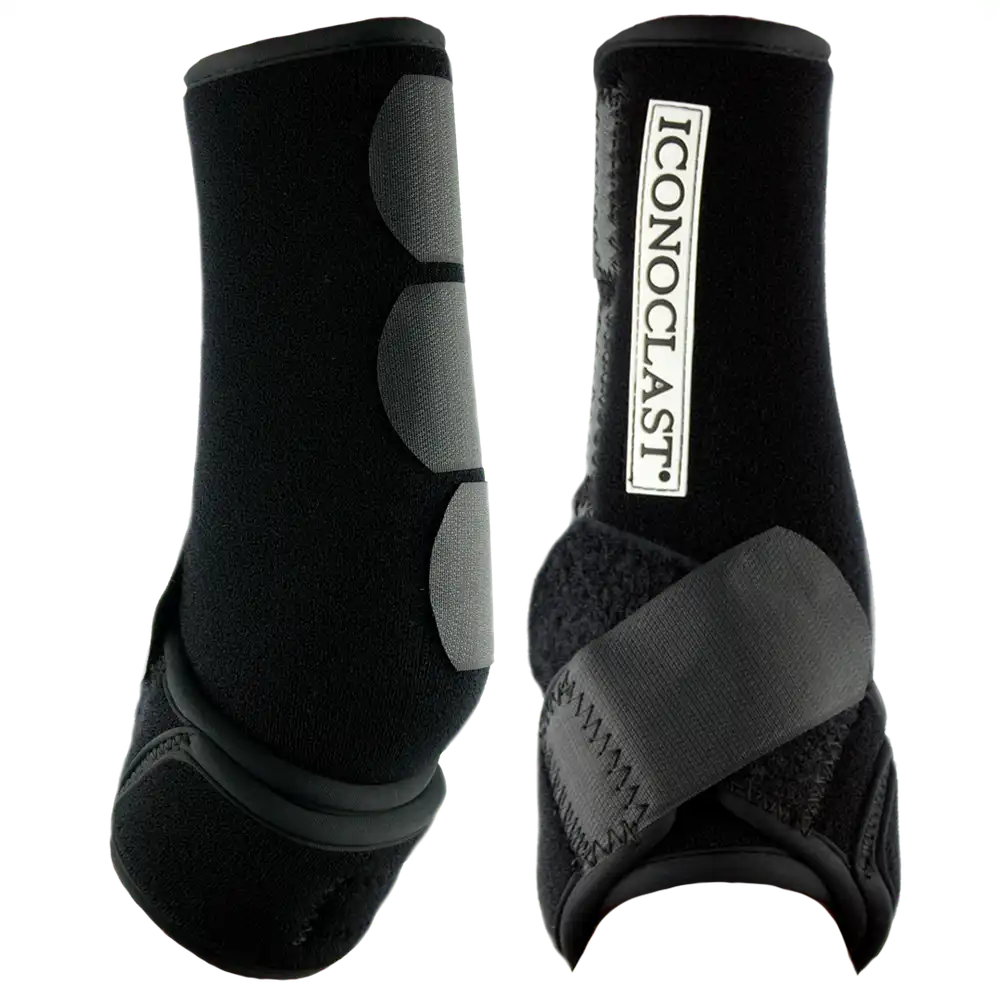 iconoclast® orthopedic support boots - black hind xl