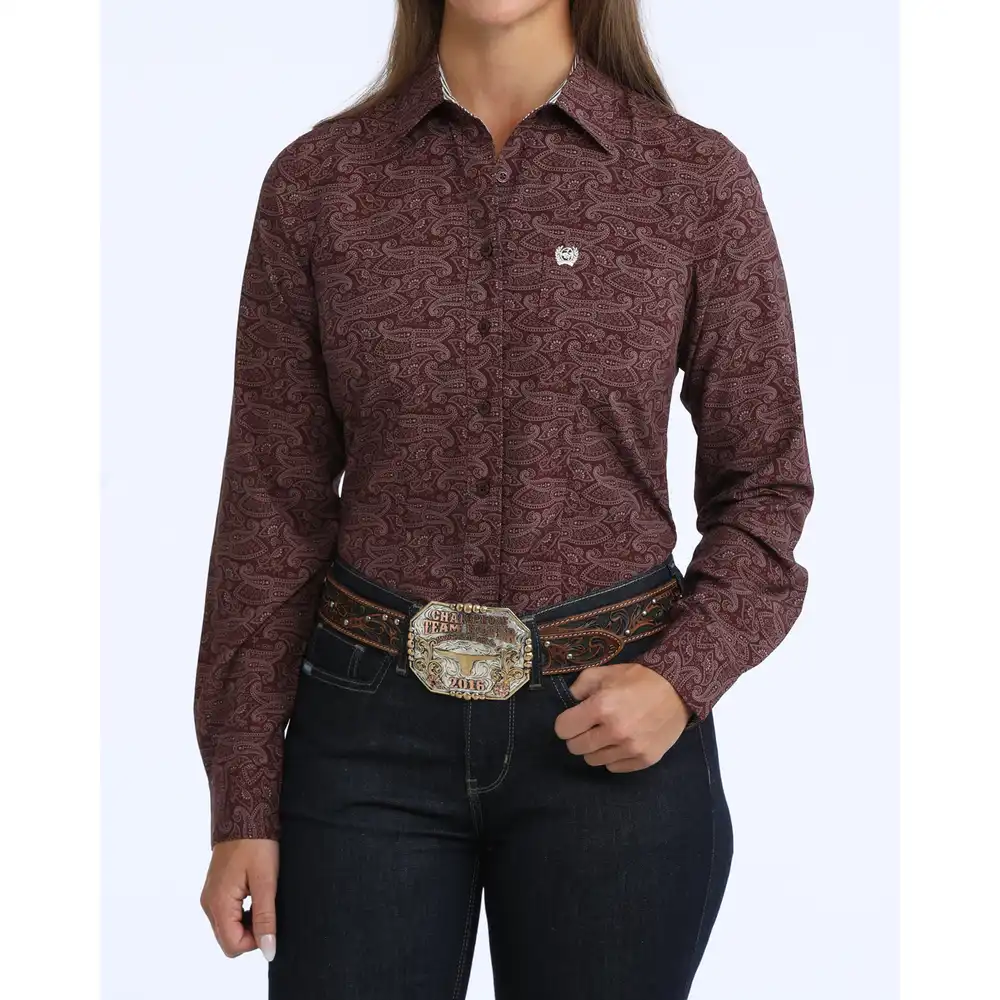 women's long sleeve arenaflex shirt - purple