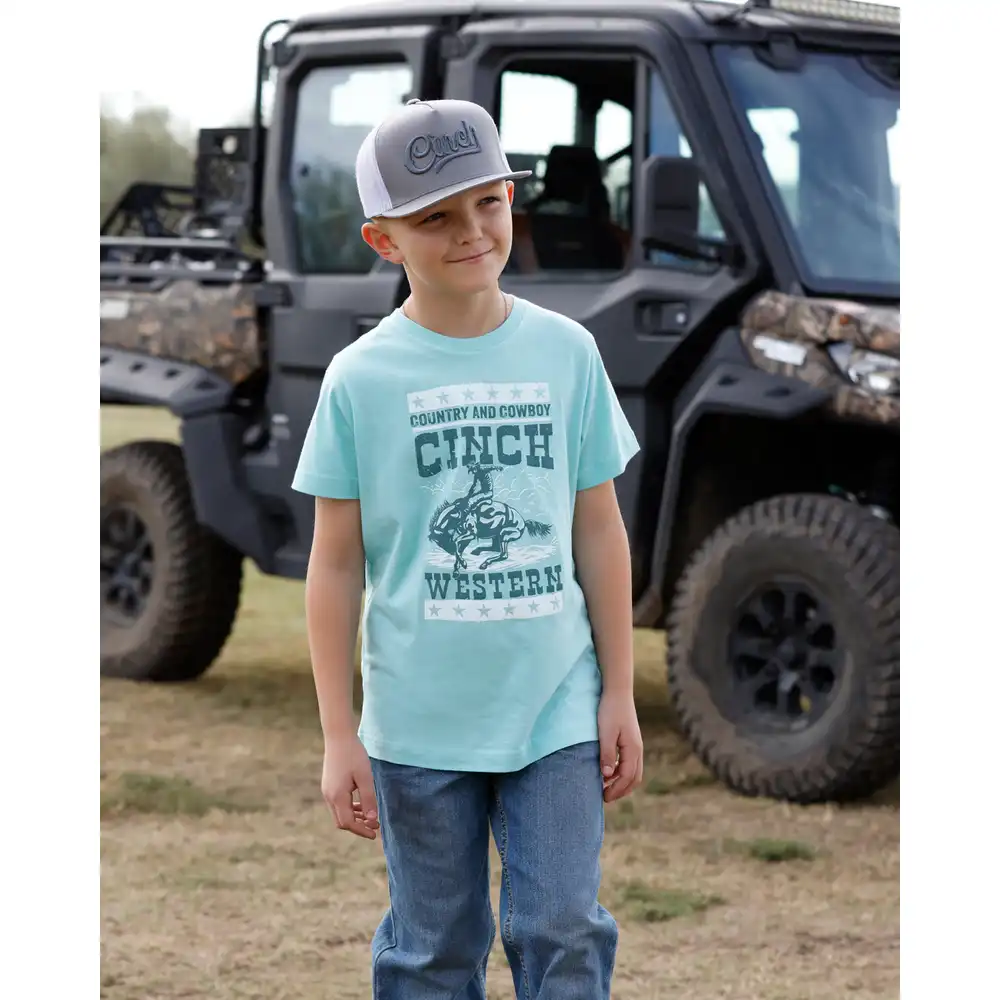 boy's tee shirt - turquoise
