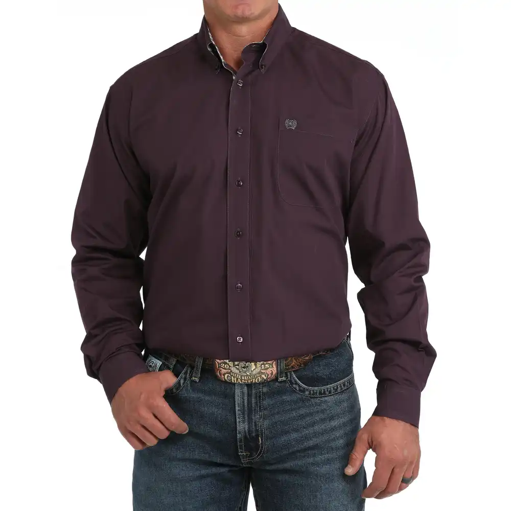 men's classic long sleeve shirt - purple