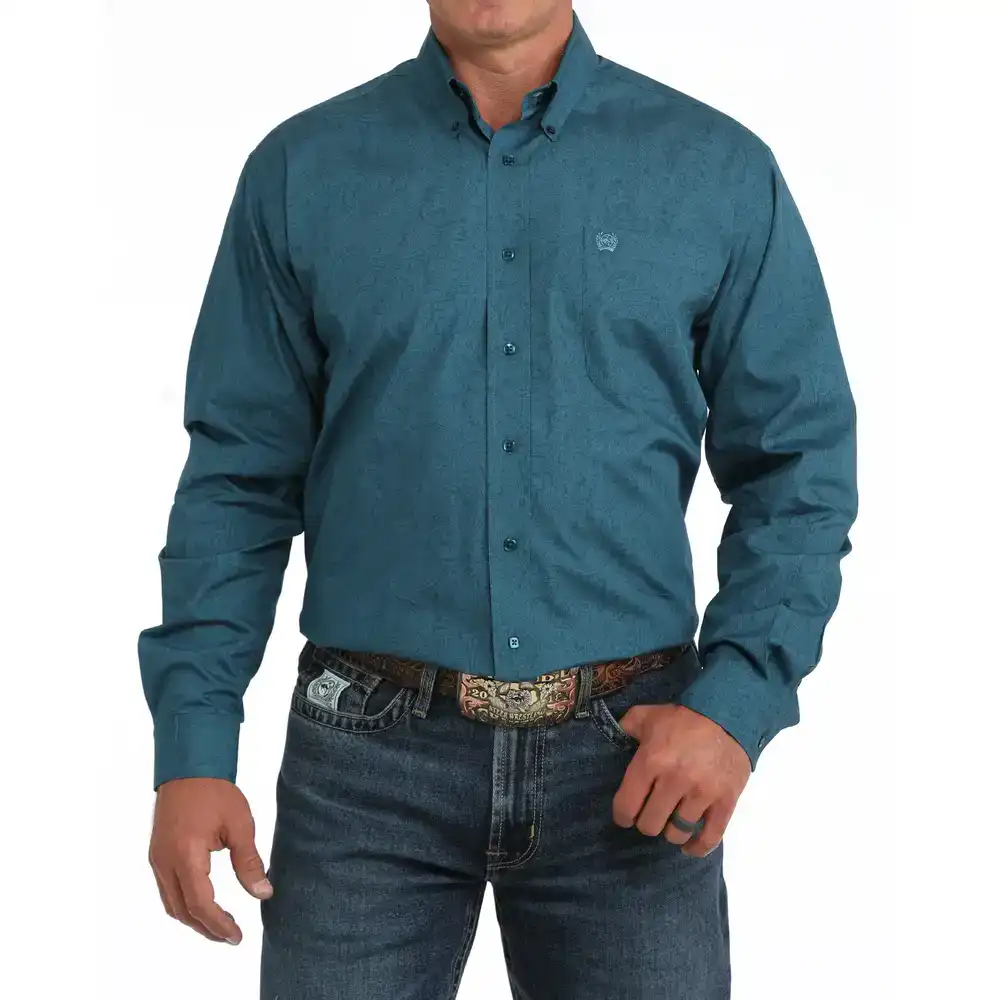 men's long sleeve shirt - blue