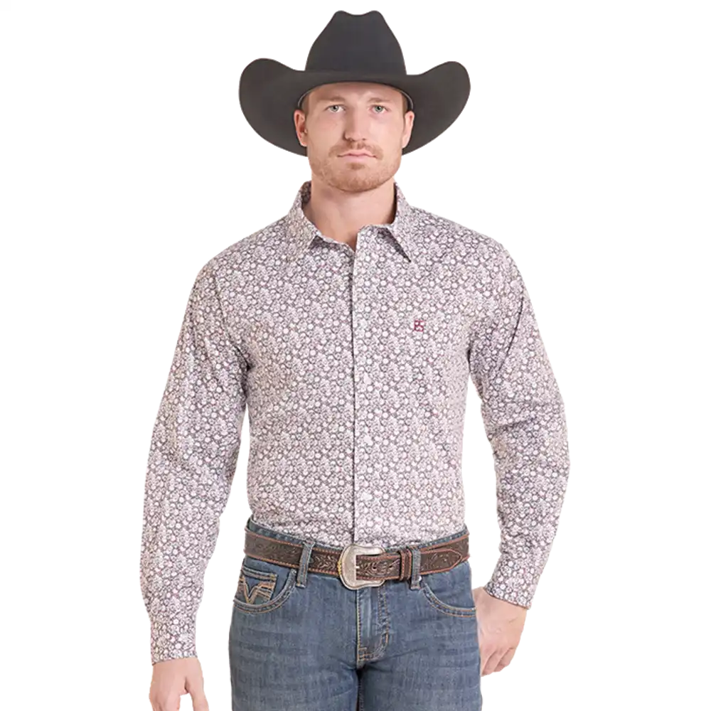 vegas print long sleeve shirt