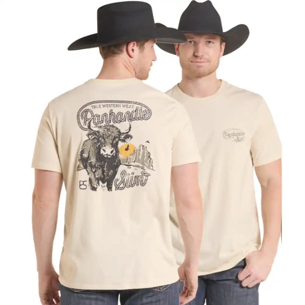 panhandle slim rope logo t- shirt - beige