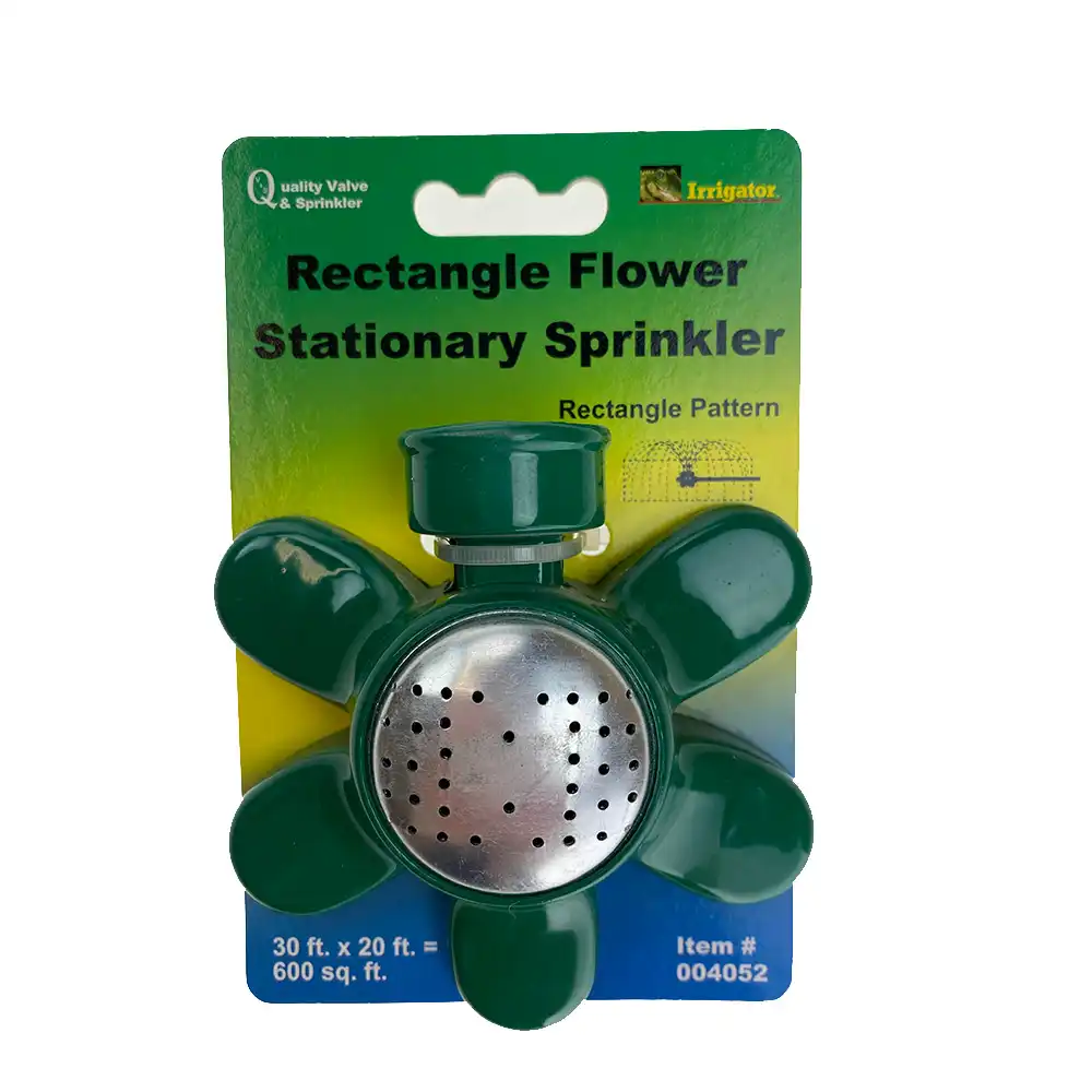 green flower stationary sprinkler