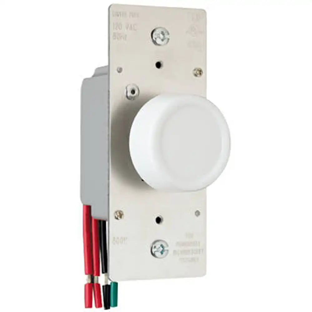 pass & seymour 600-watt light almond 3-way maximum rotary dimmer switch