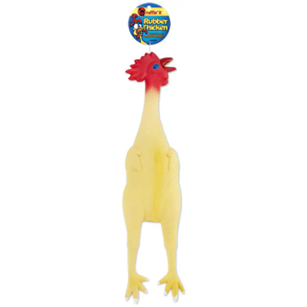 dog toy, chicken, latex, large