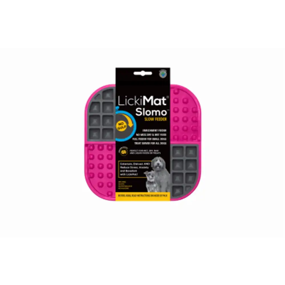 slomo dog feeder, pink