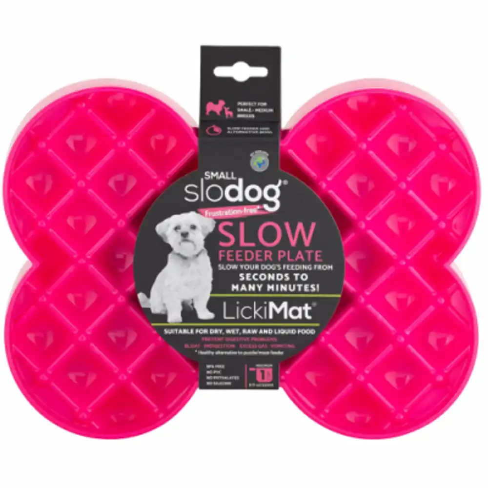 slodog dog feeder, pink, small