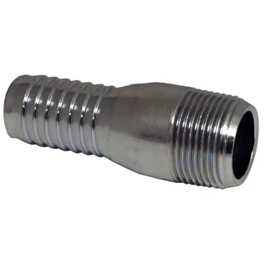 king nipple, plated steel, 2-in.