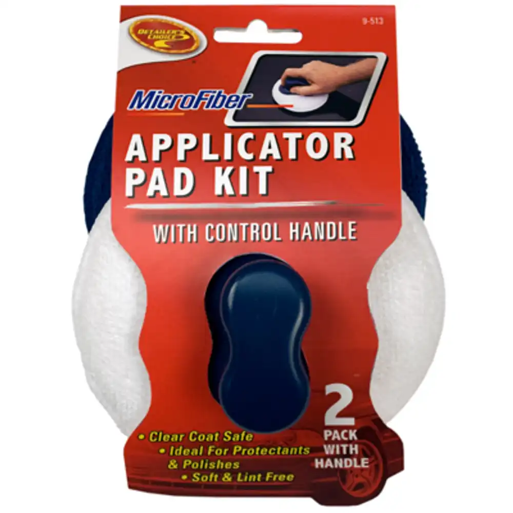 applicator pad for car protectants & polish, micofiber, 2-pk.