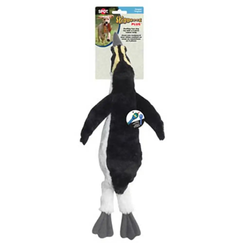 skinneez squeaker penguin dog toy, 15-in.