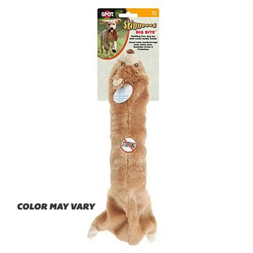 skinneeez no-stuffing bear dog toy, water bottle inside