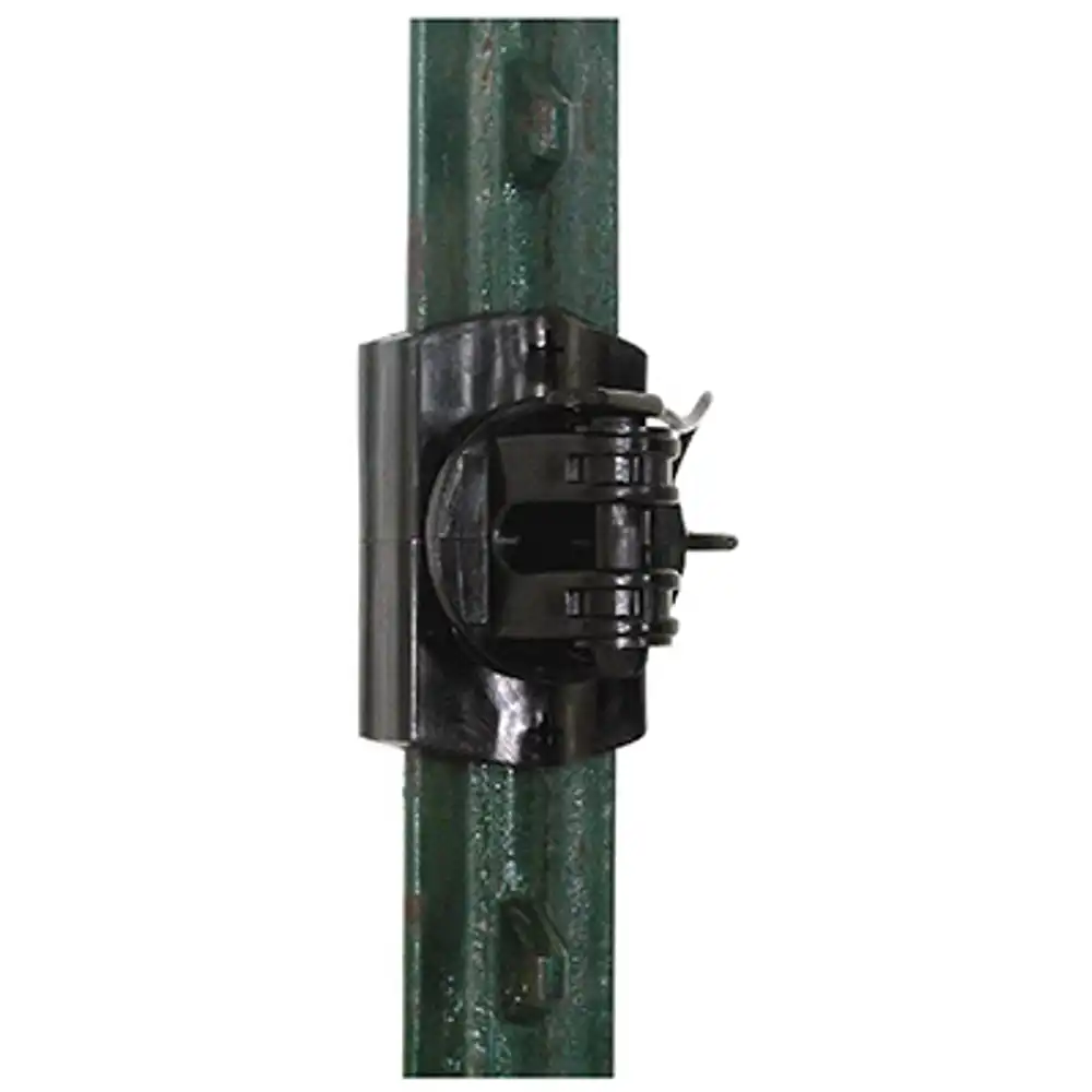 electric fence insulator, snap-on, black, 20-pk.