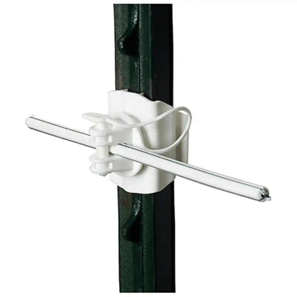 electric fence t-post insulator, universal, white, 20-pk.