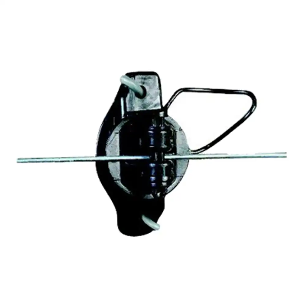 electric fence insulator, wood post pinlock, black, 25-pk