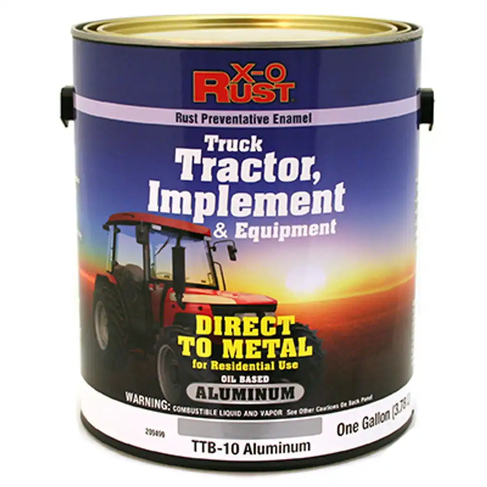 rust-preventative paint & primer, direct to metal, truck, tractor, implement & equipment enamel, aluminum, 1 gallon