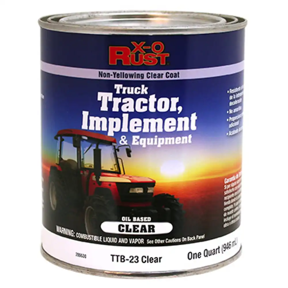 rust preventative paint & primer, direct to metal, truck, tractor, implement & equipment, gloss clear, 1 qt.