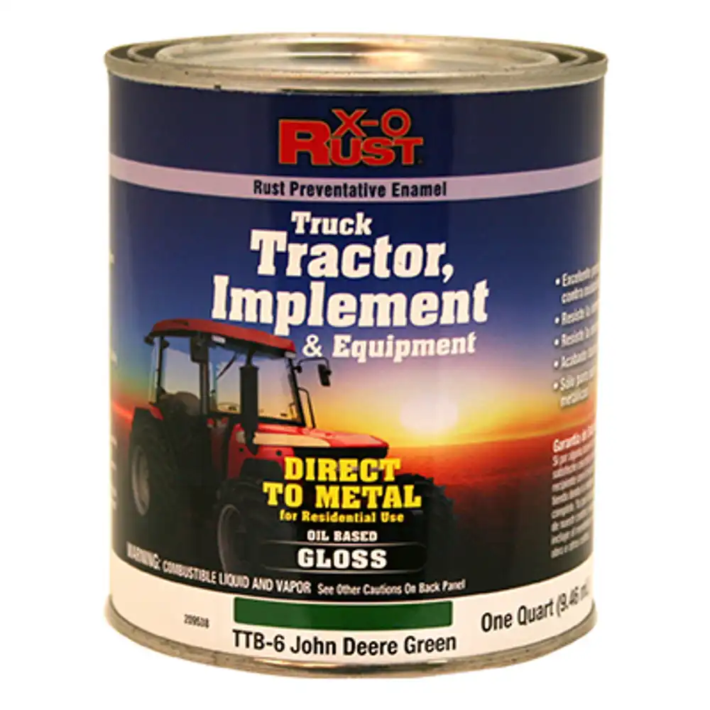 rust-preventative paint & primer, direct to metal, truck, tractor, implement & equipment, john deere green, 1 qt.