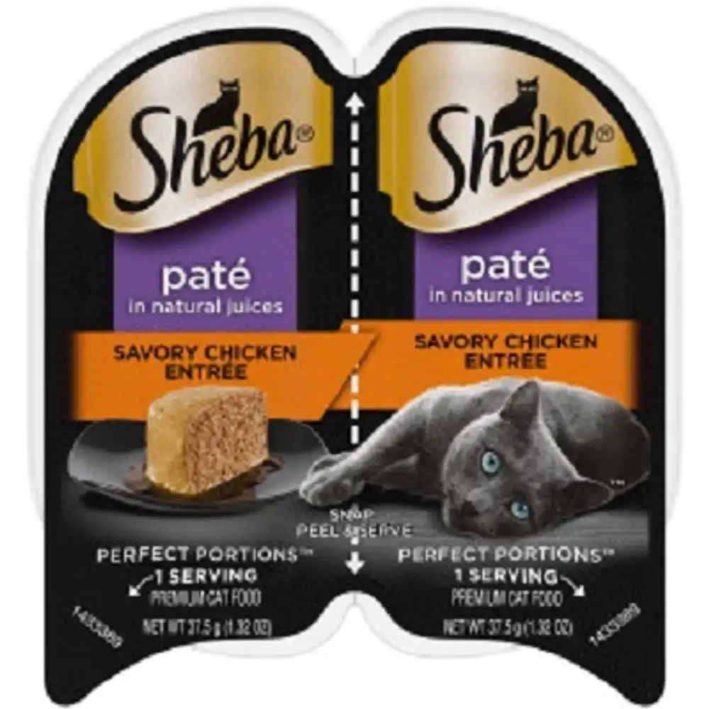 perfect portions premium pate wet cat food, chicken entree, 1.3 oz. each, 2-pk.