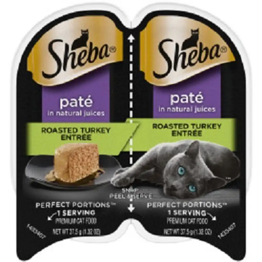 perfect portions premium pate wet cat food, turkey entree, 1.3 oz. each, 2-pk.