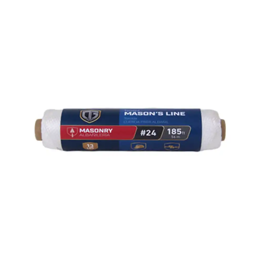 nylon mason line twine, twisted, white, #24 x 185 ft.