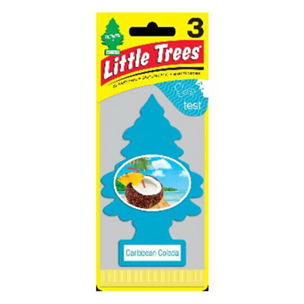 car air freshener, caribbean colada, 3-pk.