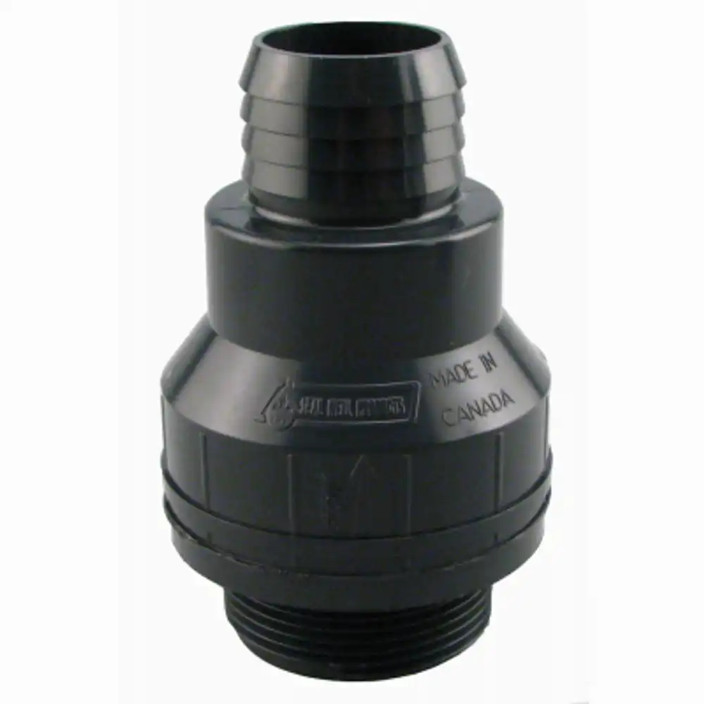 inline sump check valve, plastic, 1-1/2-in. mpt