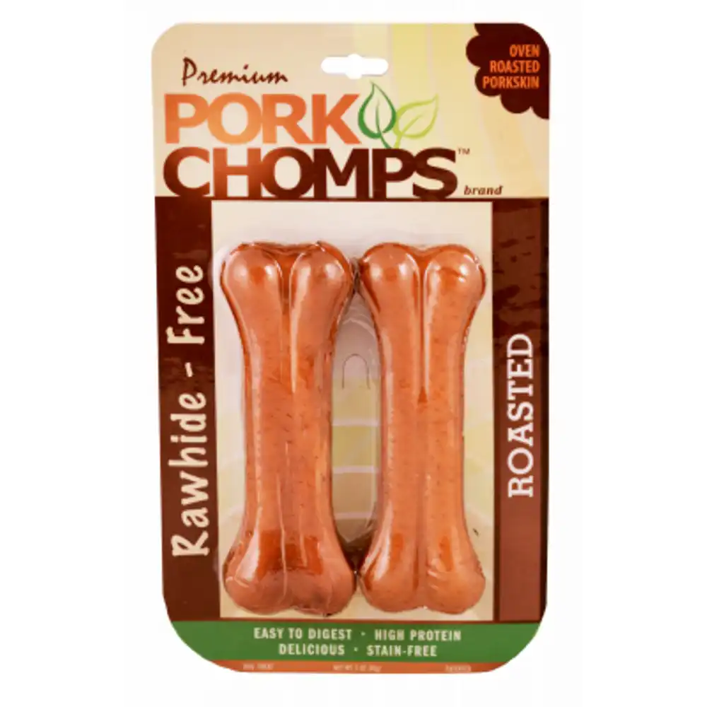 dog treats, premium roasted pork pressed bone, 2-ct.