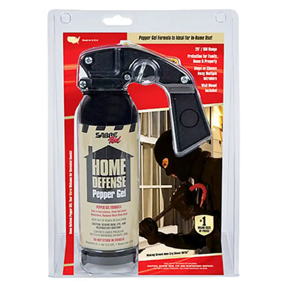 home defense pepper spray, wall mount, 13 oz. gel