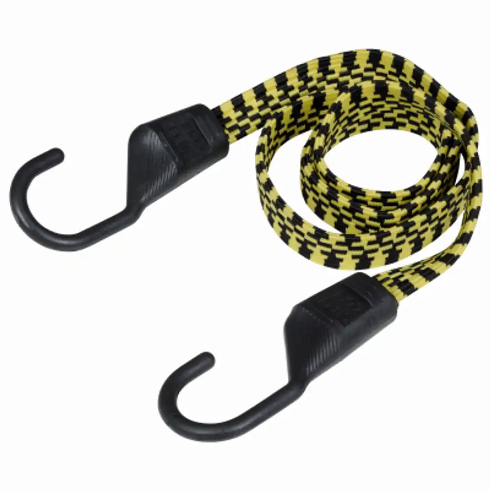 flat bungee cord, ultra black/yellow, 48 in.