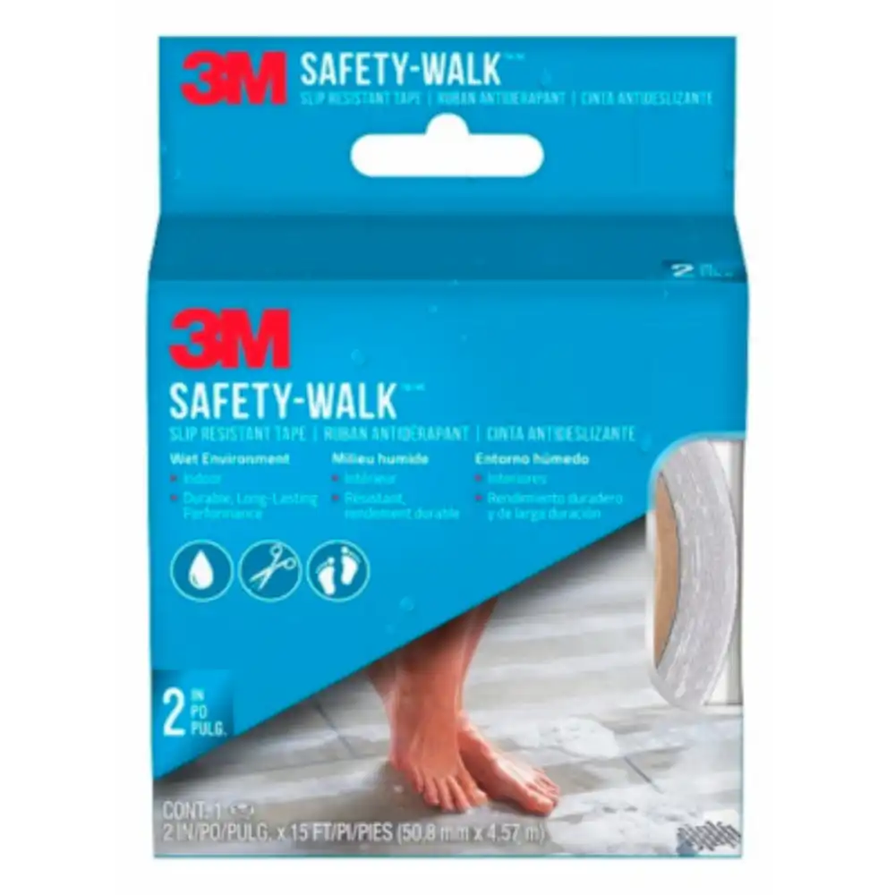 safety-walk slip resistant tape, clear, 2 in. x 15 ft.