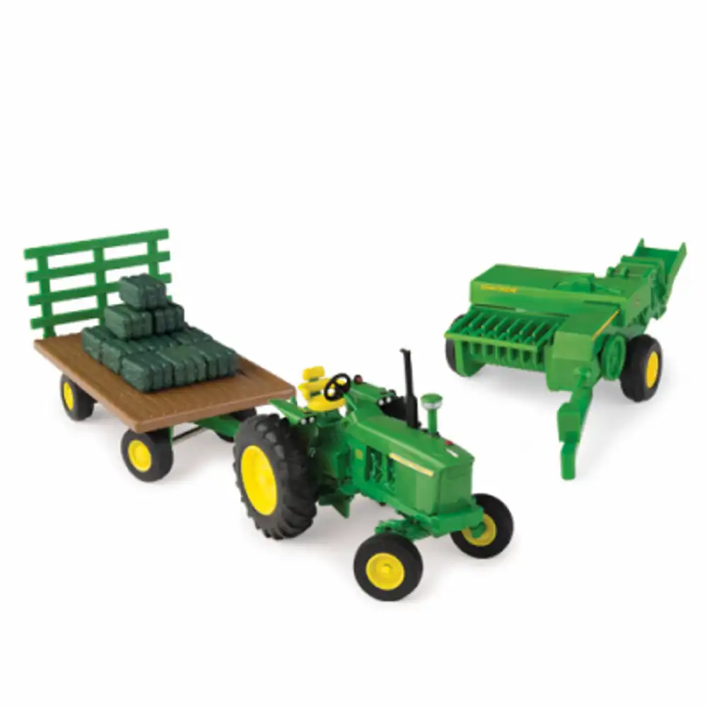 john deere die cast haying set, 1:32 scale