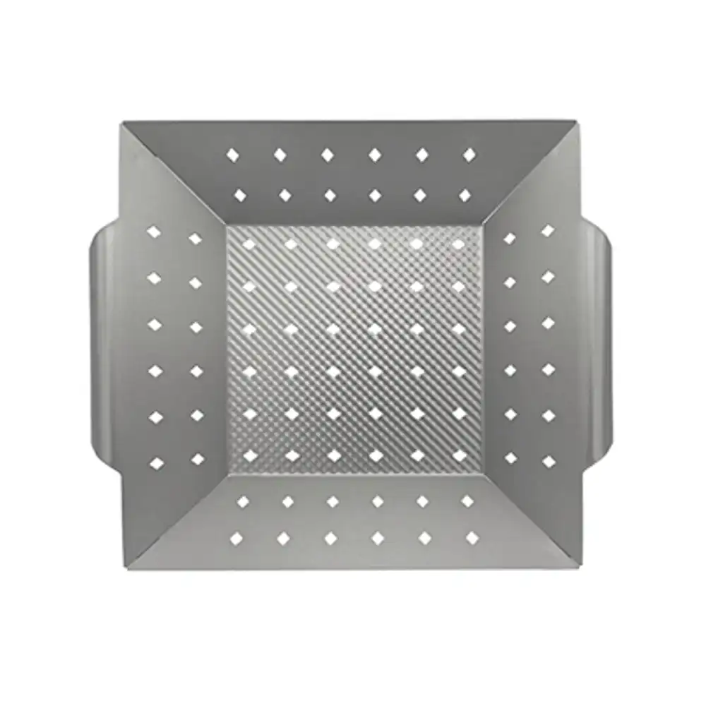 wok topper, non-stick brushed silver